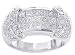 Jewelry : 2.21ct. 14k. White Gold Invisible Pave Diamond Anniversary Ring