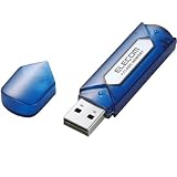 ELECOM USB2.0�t���b�V�������� 8GB �Z�L�����e�B�\�t�g�t (�u���[�V���o�[) MF-AU2A08GBS