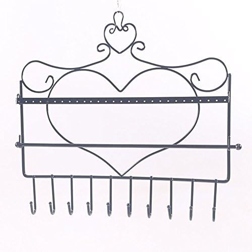 Earrings Jewelry Display Rack Metal Stand Holder Showcase (Black)