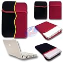 Black/Red w/Red Trim Neoprene 2 sides Reversible Carrying Case Sleeve for Kindle DX / ASUS Eee / Acer Aspire One / Dell Inspiron Mini / HP MINI / MSI Wind / Lenovo IdeaPad and others 9" 10" Laptops Notebook Netbook