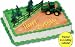 John Deere Cake - 1 Authentic John Deere Rolling Tractor, Trees & Fences - Licensed Re-Usable Topper