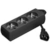 Dexlan Multiprise sp�cial pour Onduleurs avec 3 prises Europa Noir