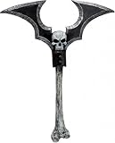 Gothic Skull Battle Axe Medieval Costume Prop Weapon with Bone Handle