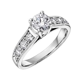 Diamond Engagement Ring 1/2 Carat (ctw) in 14K White Gold (Certified)