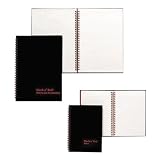 Black N- Red(R) Wirebound Notebook/Journal, 1 Subject, Ruled, 8 1/4