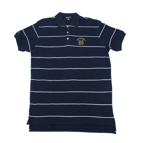 Antigua Notre Dame Classic Pique Stripe Polo shirt