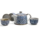 Blue Swirls Tea Set