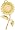 Sunflower Charm, Gold Plated Silver