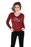 Philadelphia Phillies Women's Burnout Thermal Top - By Alyssa Milano
