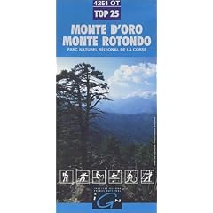 Carte de randonn�e : Monte d'Oro - Monte Rotondo