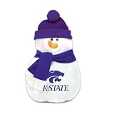 Kansas State Wildcats Christmas Holiday Snowman Pillow