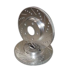 CHEVROLET MALIBU 04 Brake Rotors - Cross-Drilled Slotted - Front Set