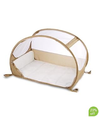  pop up bubble travel cot - cafe creme