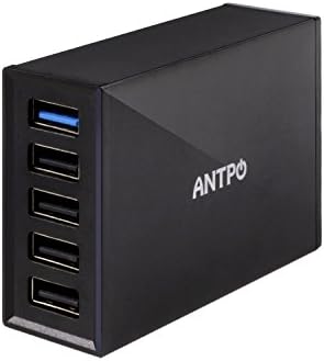 Quick Charge 3.0 ANTPO 40W USB Charger with 5-Port(1xQuick Charge Port,4xSmartIC Port) Rapid Charger USB Desktop Charging Station Dock for iPhone iPad Samsung HTC Nexus and other USB Devices