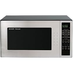 Sharp R-530ES 2-Cubic-Foot 1200-Watt Microwave, Stainless Steel and Black