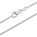 1mm thick solid sterling silver 925 stamped Italian round SNAKE chain necklace chocker bracelet anklet with lobster claw clasp jewellery jewelry - Available in lengths: inch 6