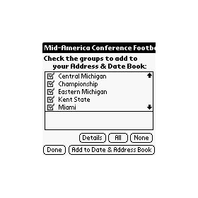 2005 Mid-American Conference Football Schedules downloadable Software