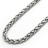 4MM Stainless Steel Chain Necklaces Spiga Wheat Chain ( Available Length 20