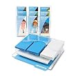 Deflecto 47631 Three-tier docuholder organizer with 6 removable dividers, clear
