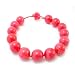 Large Round Bead Necklace in Red Jade