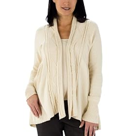 Liz Lange� Open Front Cable Cardigan - Cream