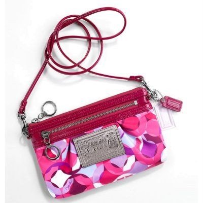 Coach Poppy Kaleidoscope Swingpack Crossbody Messenger Bag Purse Pink Multi