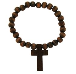 Wooden Stretch Cross Bracelet