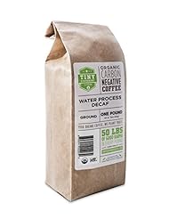 Grocery: Tiny Footprint Coffee Organic Decaf Ground Coffee, 16-Ounce Bags (Pack of 2) - Tiny Footprint Coffee