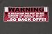 “WARNING Back Off” Funny Joke Tee Shirt TShirt Large = Nerdy TShirt