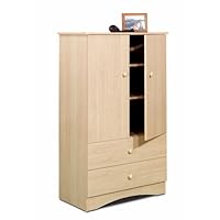Nexera Alegria 2-Door Armoire, Natural Maple