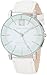 Anne Klein AK Women's AK/1059WTWT Leather Silver-Tone White Watch