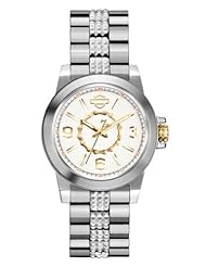 Harley-Davidson Womens Silver Stainless Steel Wrist Watch 78L117