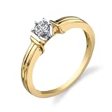 0.20 carat Diamond Solitaire Ring 14Kt Yellow Gold