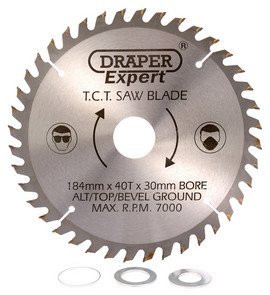 Draper 09473 TCT S&auml;geblatt 184 x 30&nbsp;mm, 40 Z&auml;hne