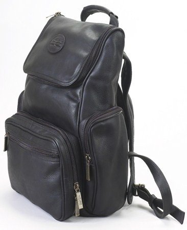 ClaireChase Guardian Vaqueta Leather Laptop Backpack (Cafe)