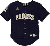 MLB Boys' San Diego Padres Screen Print Baseball Jersey, Dark Navy, Large
