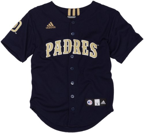 MLB Boys' San Diego Padres Screen Print Baseball Jersey, Dark Navy, Large