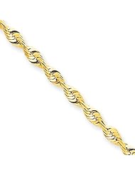 2.75mm, 10 Karat Gold, Lightweight Diamond-Cut Rope Chain- 18 inch