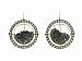 Loose Black Diamond Earrings with Pave Diamond Halo by Moritz Glik