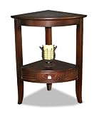 Leick Furniture Favorite Finds Corner Accent Table with Chocolate Oak finish - 10039