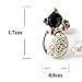 MAKIYO Bling Cute Bowknot Cat Rhinestone Crystal Ear Studs Earrings