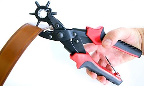 Antprotools Leather Hole Punch - Heavy Duty Belt Puncher Pliers - Professional Quality Tool - Easy to Use with various Materials - Punches Accurate Round Holes - Multiple Sizes - 2 YEAR WARRANTY - Buy with CONFIDENCE!