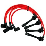 91-93 Nissan NX2000 SR20DE SE-R DOHC Racing Spark Plug Wires Set Red by VMS Racing