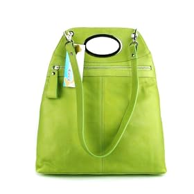 MODA ITALIA Italian Designer Handbag Purse Shoulder Bag in Black, Navy Blue, Lavender, Pistachio or Purple Leather