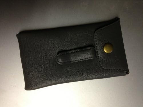 Pocket Clip Eyeglass case with Flap (Velcro) (Black)