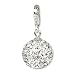 SilberDream - Charm Sphère - Femme - Argent 925/1000 - Cristaux Swarovski blanc shiny - scintilleme