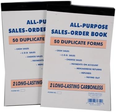 Lot of 2 All Purpose Invoice Sales Order Books 100 pages (2 Books of 50 Pages)