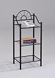 3-tier Garden Plant / Phone Stand Corner Accent Table Bookshelf, Black Finish by eHomeProducts