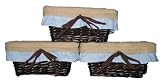 Nursery-To-Go 3-Piece Wicker Storage Basket Liner in Baby Boy Blue
