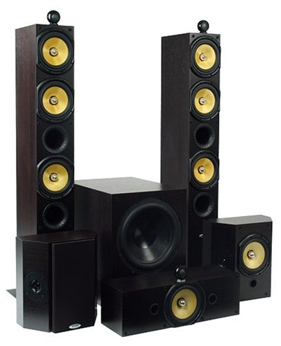 Crystal Acoustics THX-3D12 5.1 Home Theater Speaker System, Ash Black-Brown Finish